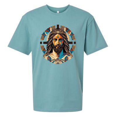 Jesus Christ Art Sueded Cloud Jersey T-Shirt