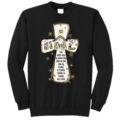 Jesus Christmas A Savior Which Is Christ The Lord Luke 211 Sweatshirt