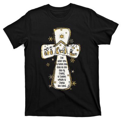 Jesus Christmas A Savior Which Is Christ The Lord Luke 211 T-Shirt