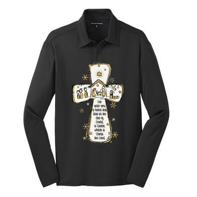 Jesus Christmas A Savior Which Is Christ The Lord Luke 211 Silk Touch Performance Long Sleeve Polo