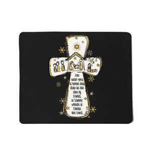 Jesus Christmas A Savior Which Is Christ The Lord Luke 211 Mousepad