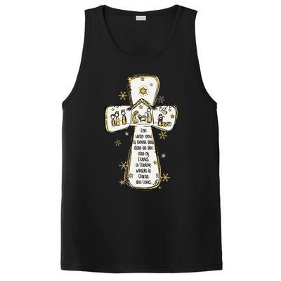 Jesus Christmas A Savior Which Is Christ The Lord Luke 211 PosiCharge Competitor Tank