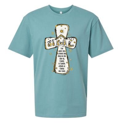 Jesus Christmas A Savior Which Is Christ The Lord Luke 211 Sueded Cloud Jersey T-Shirt