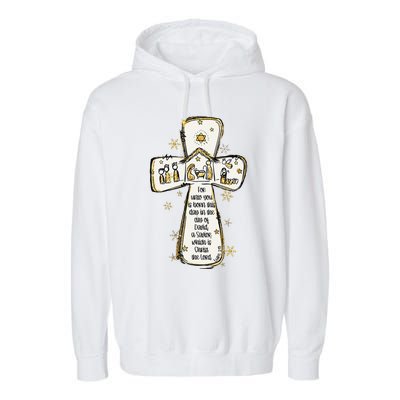 Jesus Christmas A Savior Which Is Christ The Lord Luke 211 Garment-Dyed Fleece Hoodie