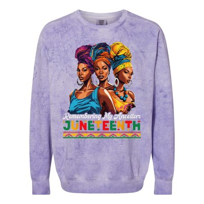 Juneteenth Celebrate African American Freedom Day Colorblast Crewneck Sweatshirt