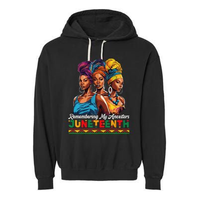 Juneteenth Celebrate African American Freedom Day Garment-Dyed Fleece Hoodie