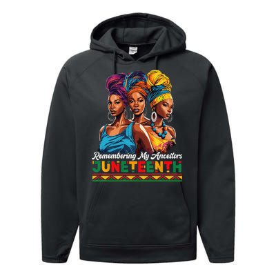 Juneteenth Celebrate African American Freedom Day Performance Fleece Hoodie