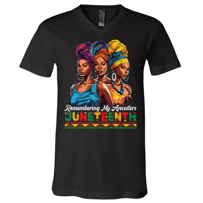 Juneteenth Celebrate African American Freedom Day V-Neck T-Shirt