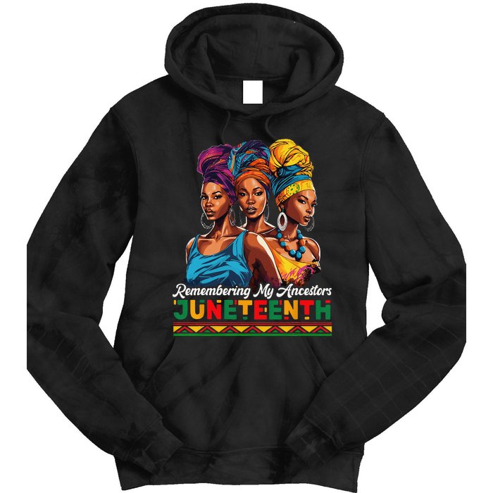 Juneteenth Celebrate African American Freedom Day Tie Dye Hoodie