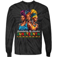 Juneteenth Celebrate African American Freedom Day Tie-Dye Long Sleeve Shirt