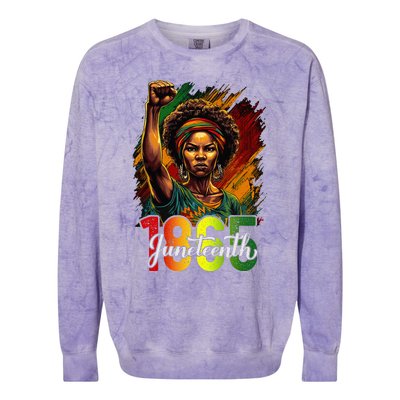 Juneteenth Celebrate African American Freedom Day Colorblast Crewneck Sweatshirt