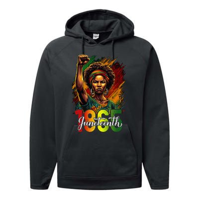 Juneteenth Celebrate African American Freedom Day Performance Fleece Hoodie