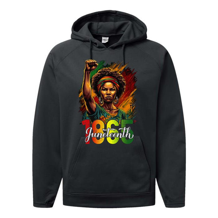 Juneteenth Celebrate African American Freedom Day Performance Fleece Hoodie