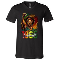 Juneteenth Celebrate African American Freedom Day V-Neck T-Shirt