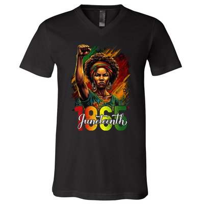 Juneteenth Celebrate African American Freedom Day V-Neck T-Shirt