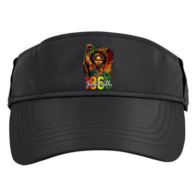 Juneteenth Celebrate African American Freedom Day Adult Drive Performance Visor