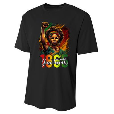 Juneteenth Celebrate African American Freedom Day Performance Sprint T-Shirt