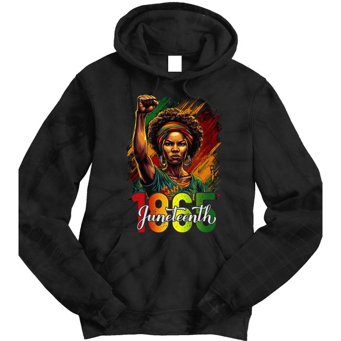 Juneteenth Celebrate African American Freedom Day Tie Dye Hoodie