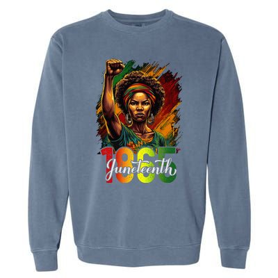 Juneteenth Celebrate African American Freedom Day Garment-Dyed Sweatshirt