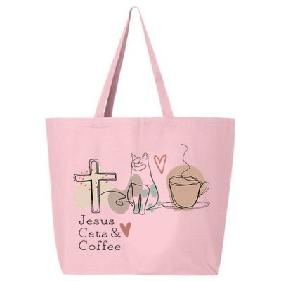 Jesus Cats And Coffee Minimalist Design 25L Jumbo Tote