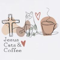Jesus Cats And Coffee Minimalist Design Magnet