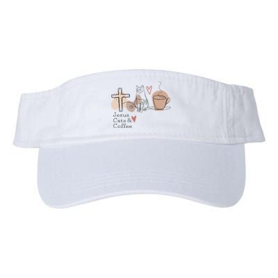 Jesus Cats And Coffee Minimalist Design Visor