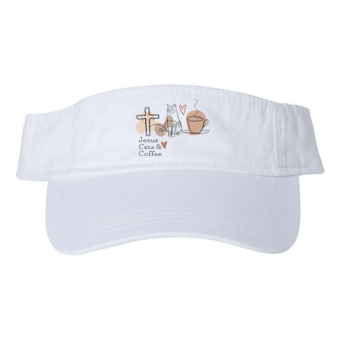 Jesus Cats And Coffee Minimalist Design Visor
