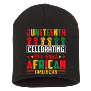 Juneteenth Celebrating Black Freedom 1865 African American Short Acrylic Beanie