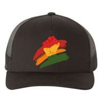 Juneteenth Cool Black History African American Flag Yupoong Adult 5-Panel Trucker Hat