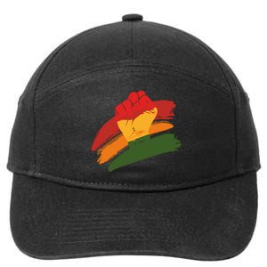 Juneteenth Cool Black History African American Flag 7-Panel Snapback Hat