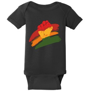 Juneteenth Cool Black History African American Flag Baby Bodysuit