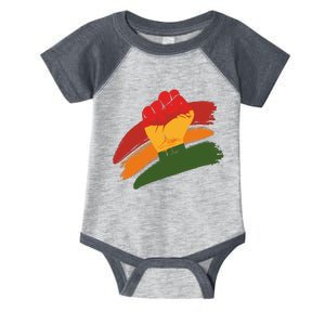 Juneteenth Cool Black History African American Flag Infant Baby Jersey Bodysuit