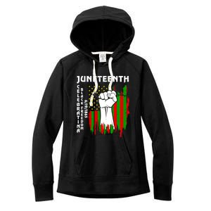 Juneteenth Celebrating Black Freedom 1865 African American Women's Fleece Hoodie