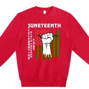 Juneteenth Celebrating Black Freedom 1865 African American Premium Crewneck Sweatshirt