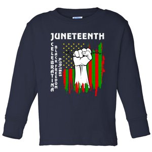 Juneteenth Celebrating Black Freedom 1865 African American Toddler Long Sleeve Shirt