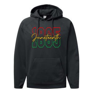 Juneteenth Celebrate Black Freedom 1865 History Month Performance Fleece Hoodie