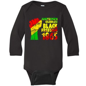 Juneteenth Celebrate Black Freedom 1865 History Month Baby Long Sleeve Bodysuit