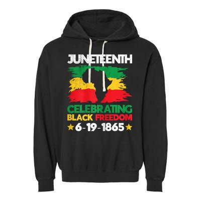 Juneteenth Celebrating Black Freedom 1865 African American Garment-Dyed Fleece Hoodie