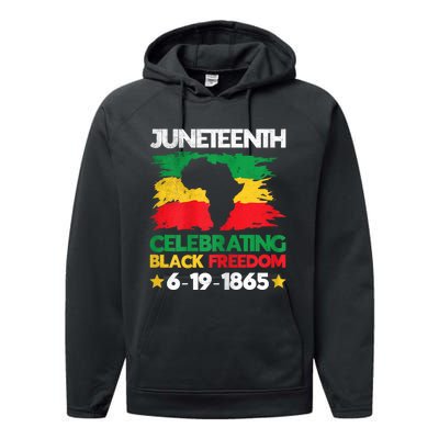 Juneteenth Celebrating Black Freedom 1865 African American Performance Fleece Hoodie