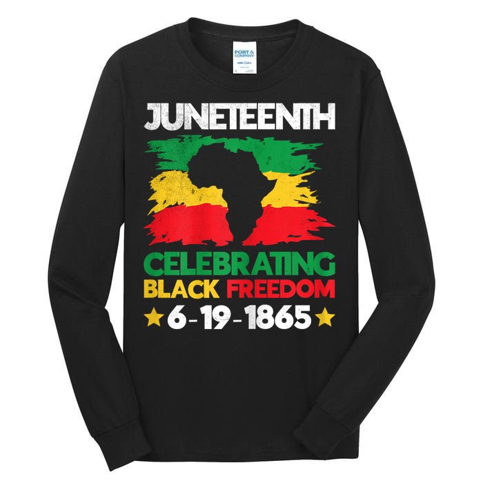 Juneteenth Celebrating Black Freedom 1865 African American Tall Long Sleeve T-Shirt