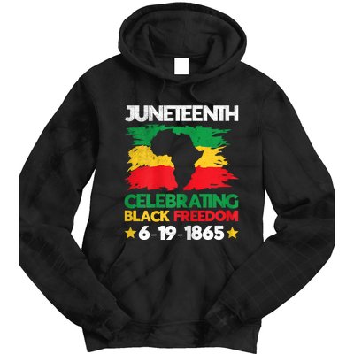 Juneteenth Celebrating Black Freedom 1865 African American Tie Dye Hoodie