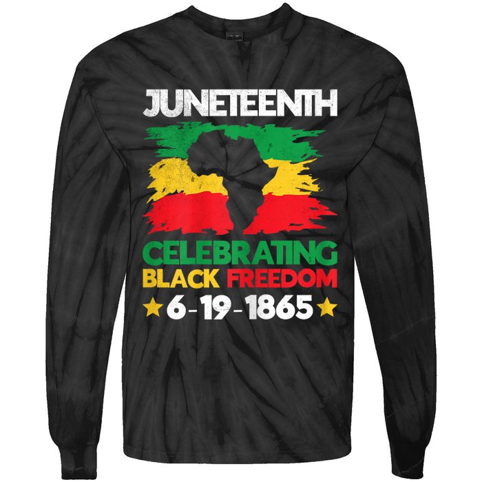 Juneteenth Celebrating Black Freedom 1865 African American Tie-Dye Long Sleeve Shirt