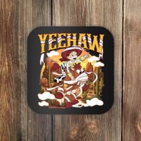 Jessie Cowgirl Bullseye Mummy Halloween Yeehaw Western Halloween Coaster