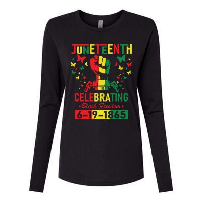 Juneteenth Celebrating Black Freedom 1865 African American Womens Cotton Relaxed Long Sleeve T-Shirt