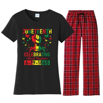 Juneteenth Celebrating Black Freedom 1865 African American Women's Flannel Pajama Set