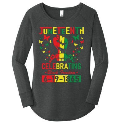 Juneteenth Celebrating Black Freedom 1865 African American Women's Perfect Tri Tunic Long Sleeve Shirt