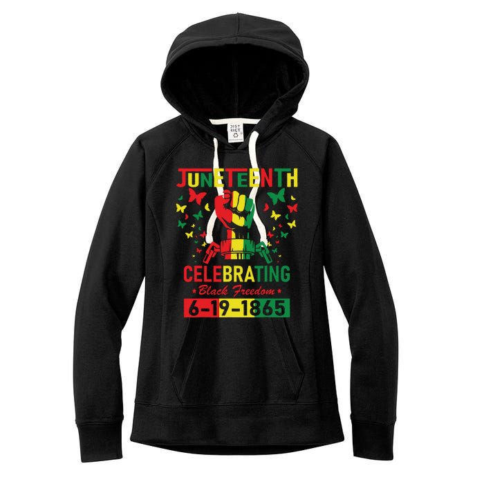 Juneteenth Celebrating Black Freedom 1865 African American Women's Fleece Hoodie