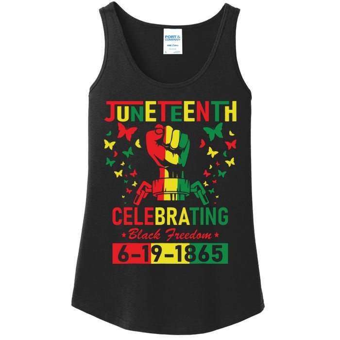 Juneteenth Celebrating Black Freedom 1865 African American Ladies Essential Tank