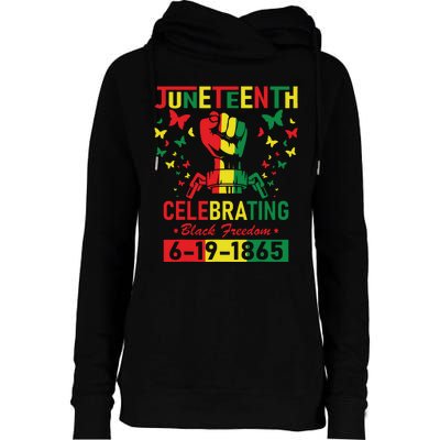 Juneteenth Celebrating Black Freedom 1865 African American Womens Funnel Neck Pullover Hood