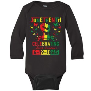 Juneteenth Celebrating Black Freedom 1865 African American Baby Long Sleeve Bodysuit